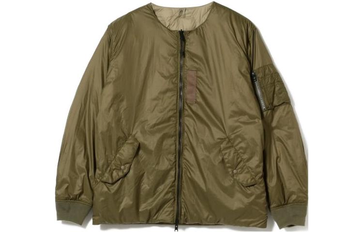 Beams Solid Color Reversible Zip-Up Long Sleeve Jacket 51-18-0430-226