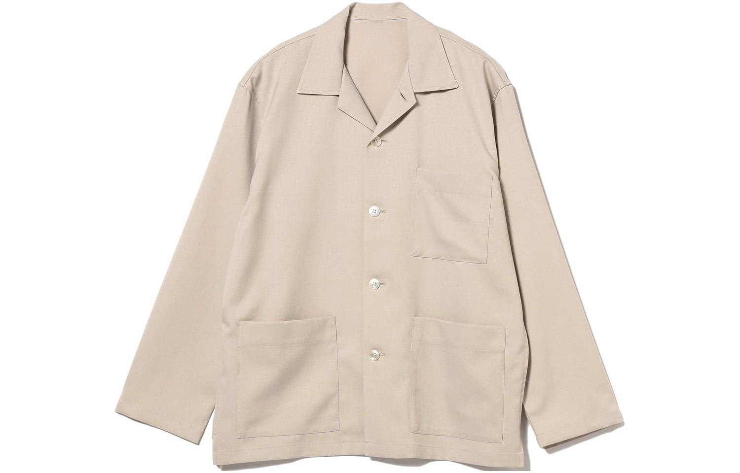 Beams Solid Color Single-Breasted Loose-Fit Long Sleeve Jacket 92-11-0054-286