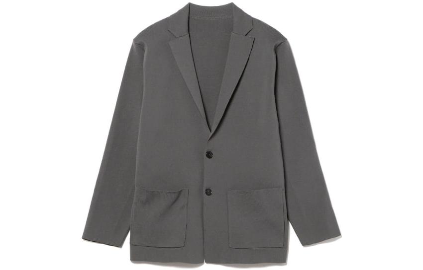 Beams Solid Color Single-Breasted Pocket Jacket Men’s Gray 9116027438015