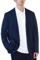 Beams Solid Color Single-Breasted Slim Fit Jacket Blue 9116027527777 Beams Solid Color Single-Breasted Slim Fit Jacket Blue 9116027527777