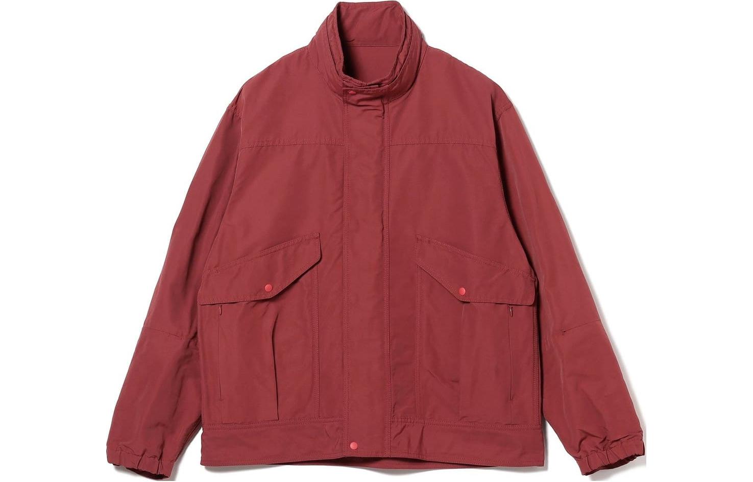 Beams Solid Color Stand Collar Zip Pocket Loose Fit Jacket 36-18-0634-803