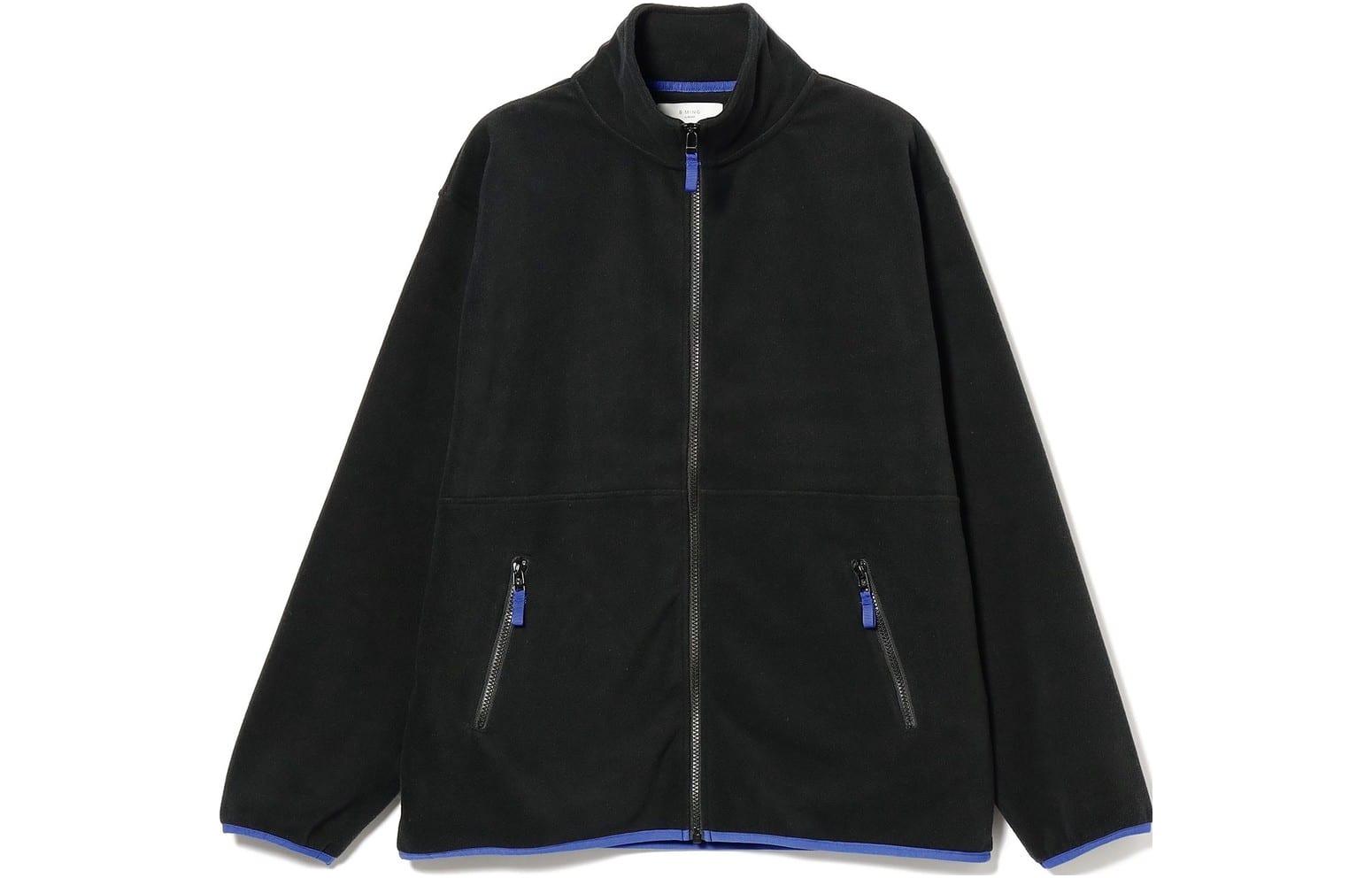 Beams Solid Color Zip-Up Stand Collar Slim Fit Jacket 92-13-0357-803