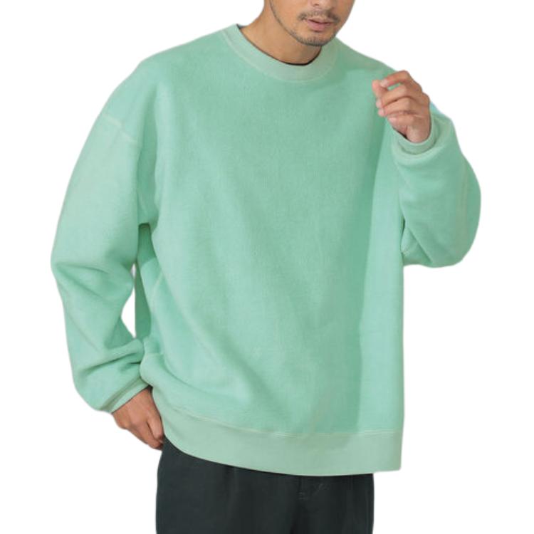 Beams Solid Crewneck Pullover Casual Loose-Fit Long Sleeve Sweatshirt 92-13-0274-803