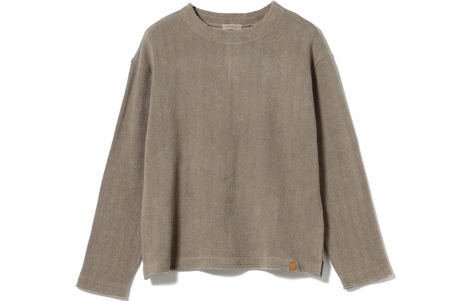 Beams Solid Crewneck Pullover Sweatshirt Gray 5113031322215