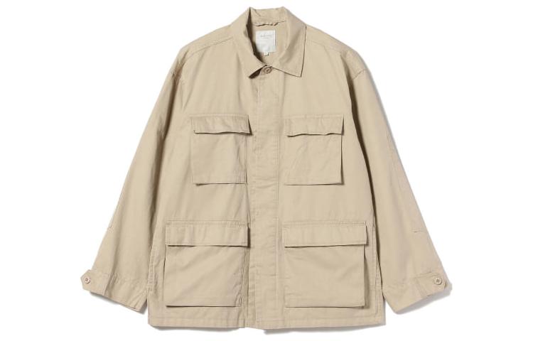 Beams Solid Multi-Pocket Collared Jacket 92-18-0341-803