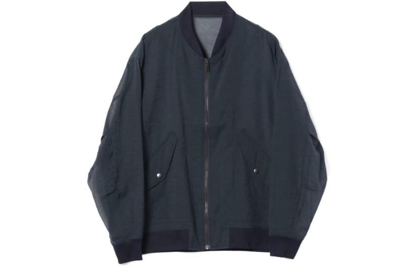Beams Solid Slim Fit Zip-Up Jacket Navy Blue (). 5118004714779