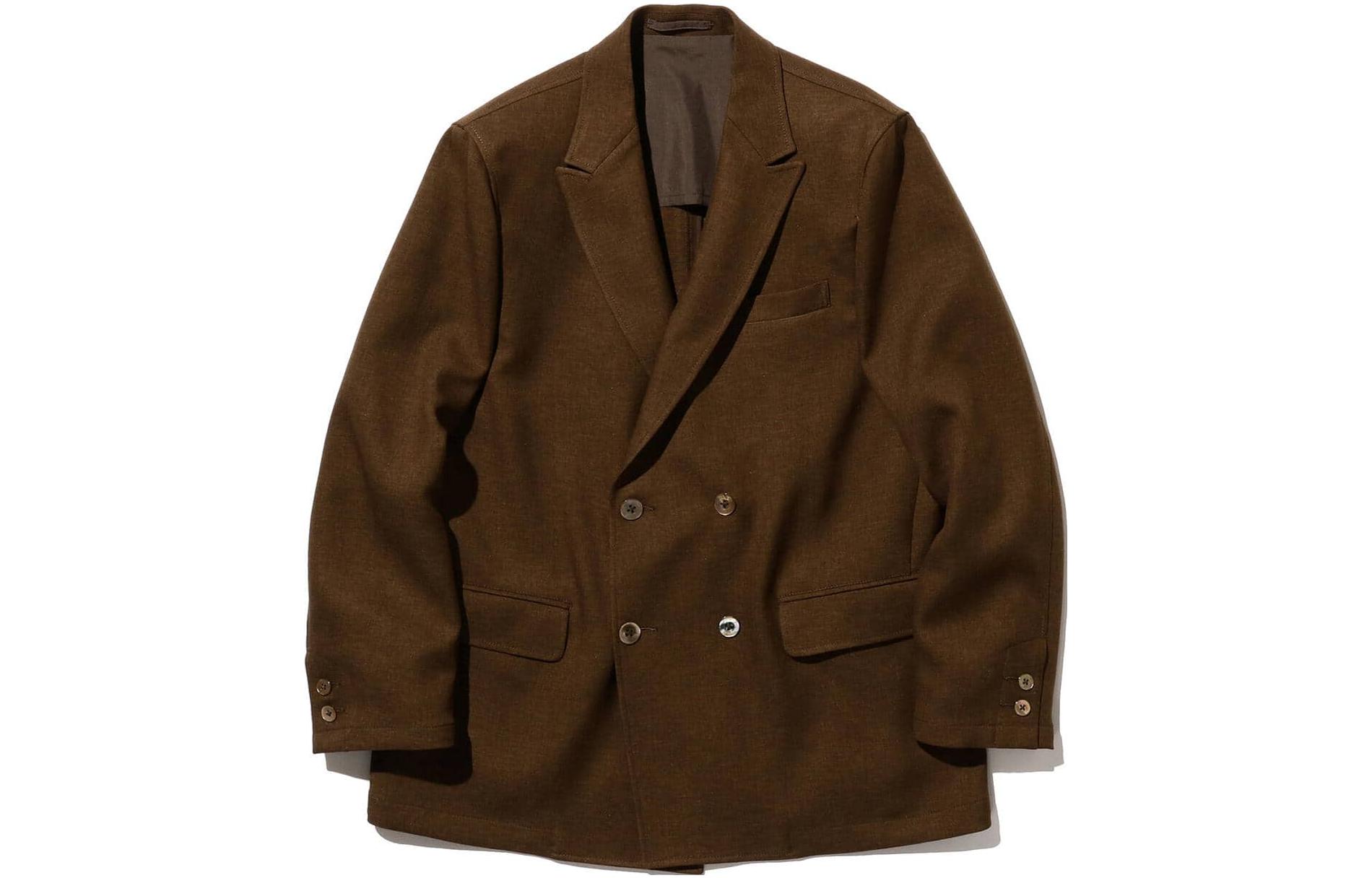 Beams Solid V-Neck Button-Up Long Sleeve Jacket Brown (). 3816038788728