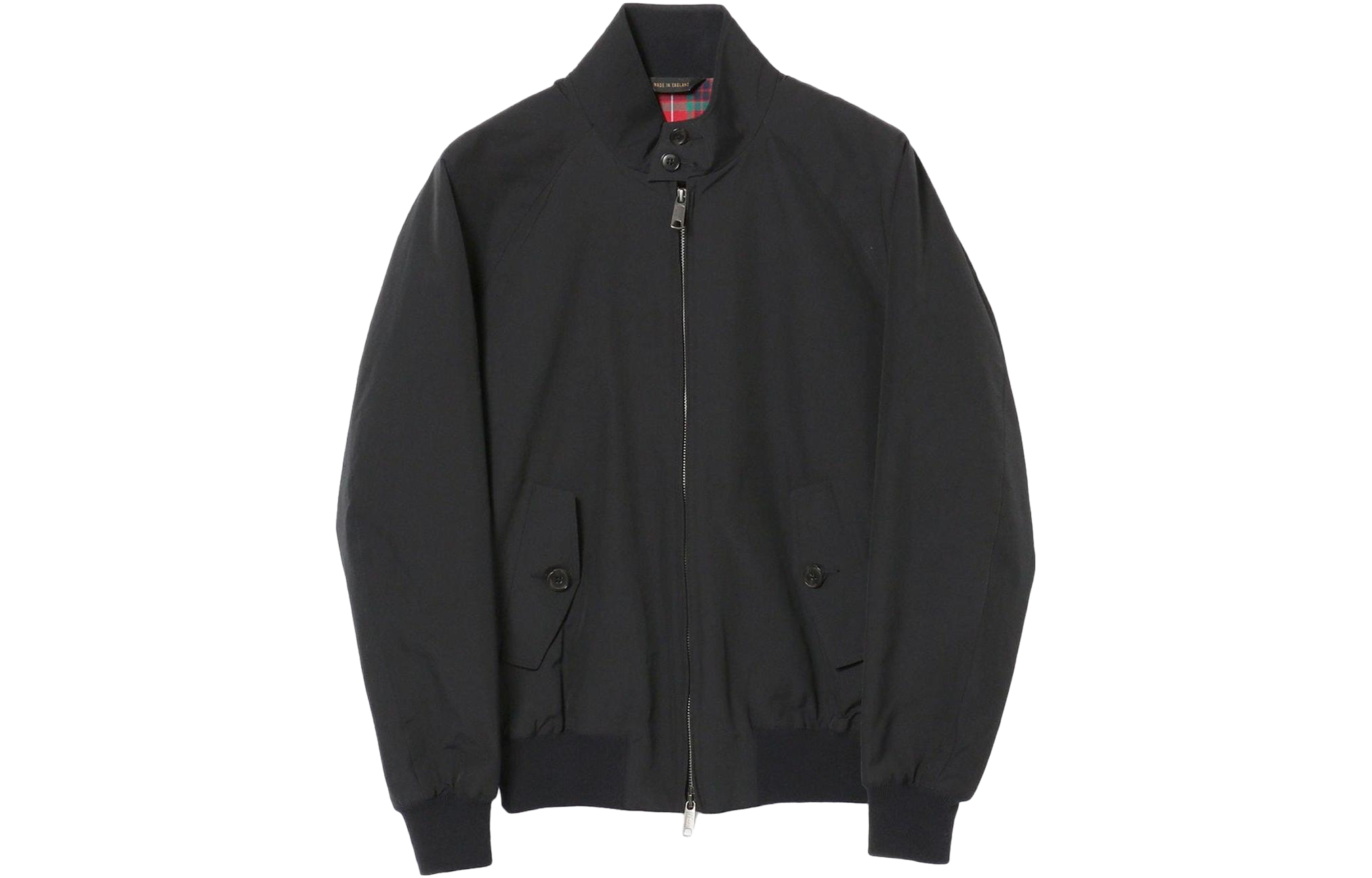Beams Solid Zip-Up Stand Collar Jacket Navy Blue 1118093208979