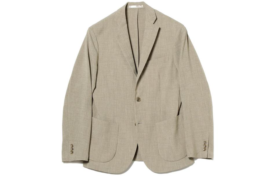 Beams SS23 Beige Button-Up Collar Long-Sleeve Jacket 9116028480322