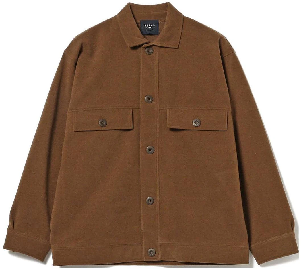 beams-ss-23-brown-solid-color-button-up-collar-long-sleeve-jacket-4213049713828