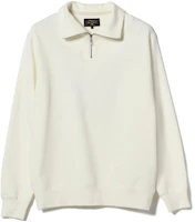 Beams SS23 Half-Zip Polo-Collar Solid Color Sweatshirt 38-13-0035-156 Beams SS23 Half-Zip Polo-Collar Solid Color Sweatshirt 38-13-0035-156