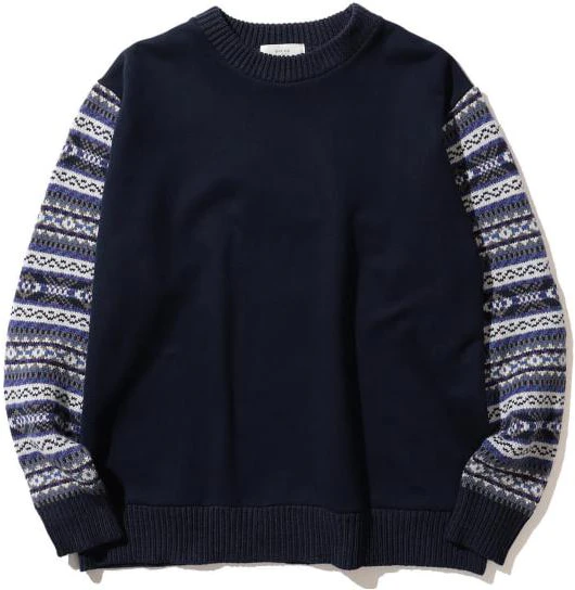 beams-ss-23-navy-blue-crewneck-pullover-relaxed-fit-long-sleeve-sweatshirt-men-9213002528679