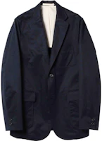 Beams SS23 Navy Solid Slim Fit V-Neck Single-Breasted Jacket Men 3816017780379 Beams SS23 Navy Solid Slim Fit V-Neck Single-Breasted Jacket Men 3816017780379