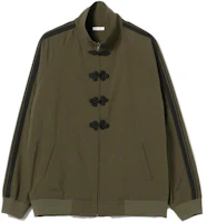 Beams SS23 Olive Green Stripe Zip-Up Jacket Long Sleeve Casual Fit 5118004214767 Beams SS23 Olive Green Stripe Zip-Up Jacket Long Sleeve Casual Fit 5118004214767