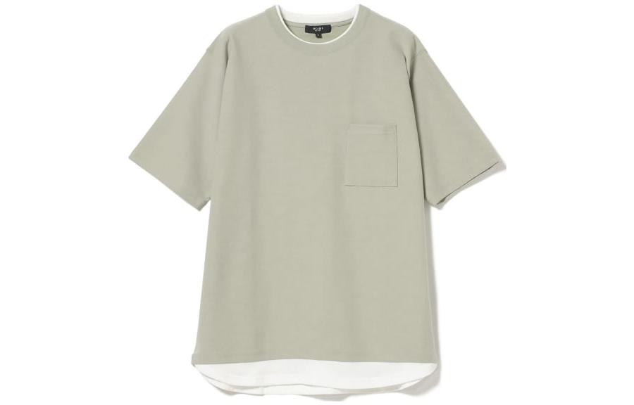 Beams SS23 Plain Green Crewneck Short Sleeve T-Shirt 4204007263962