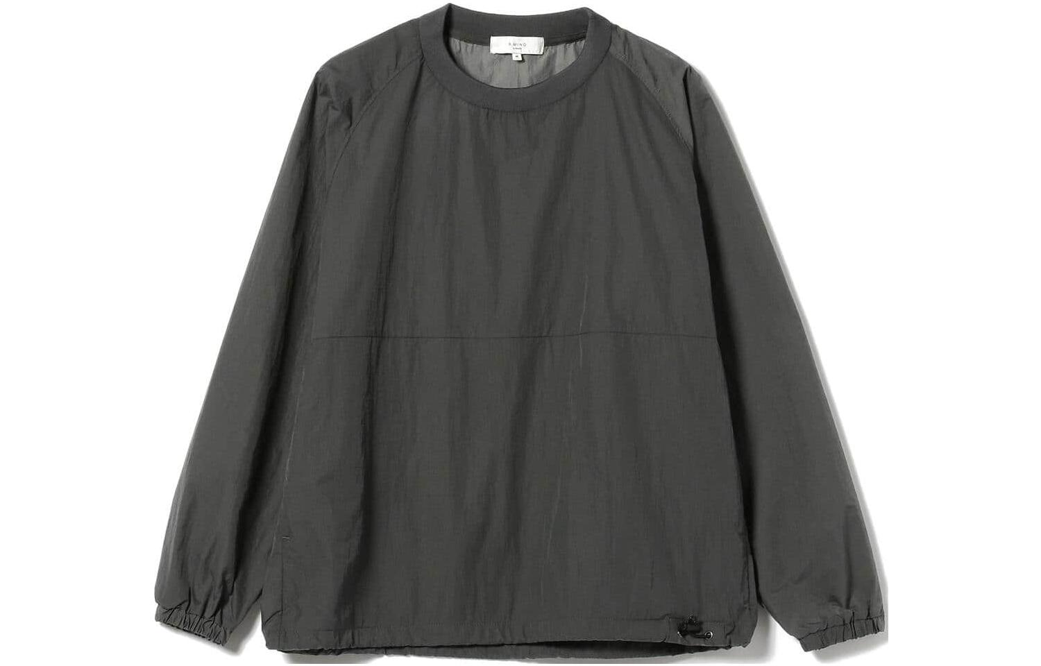 Beams SS23 Solid Color Crewneck Pullover Sweatshirt Charcoal () 9211036828617