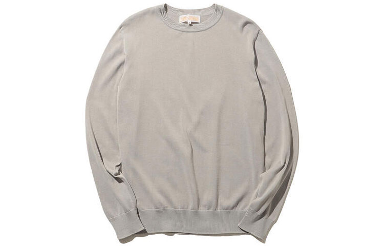 Beams SS23 Solid Color Crewneck Pullover Sweatshirt Gray 9215026064615