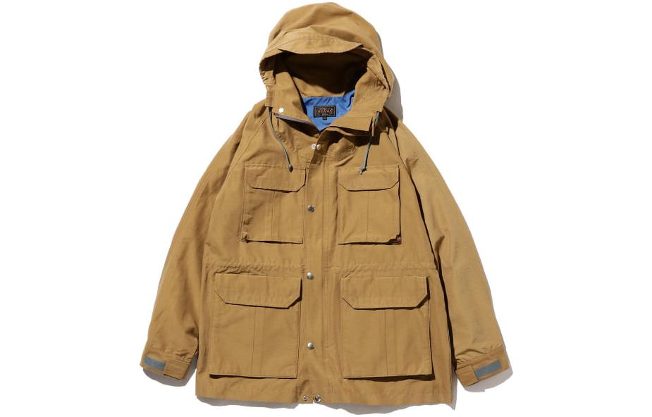 Beams SS23 Solid Color Long Sleeve Hooded Jacket for Men 38-18-0277-139