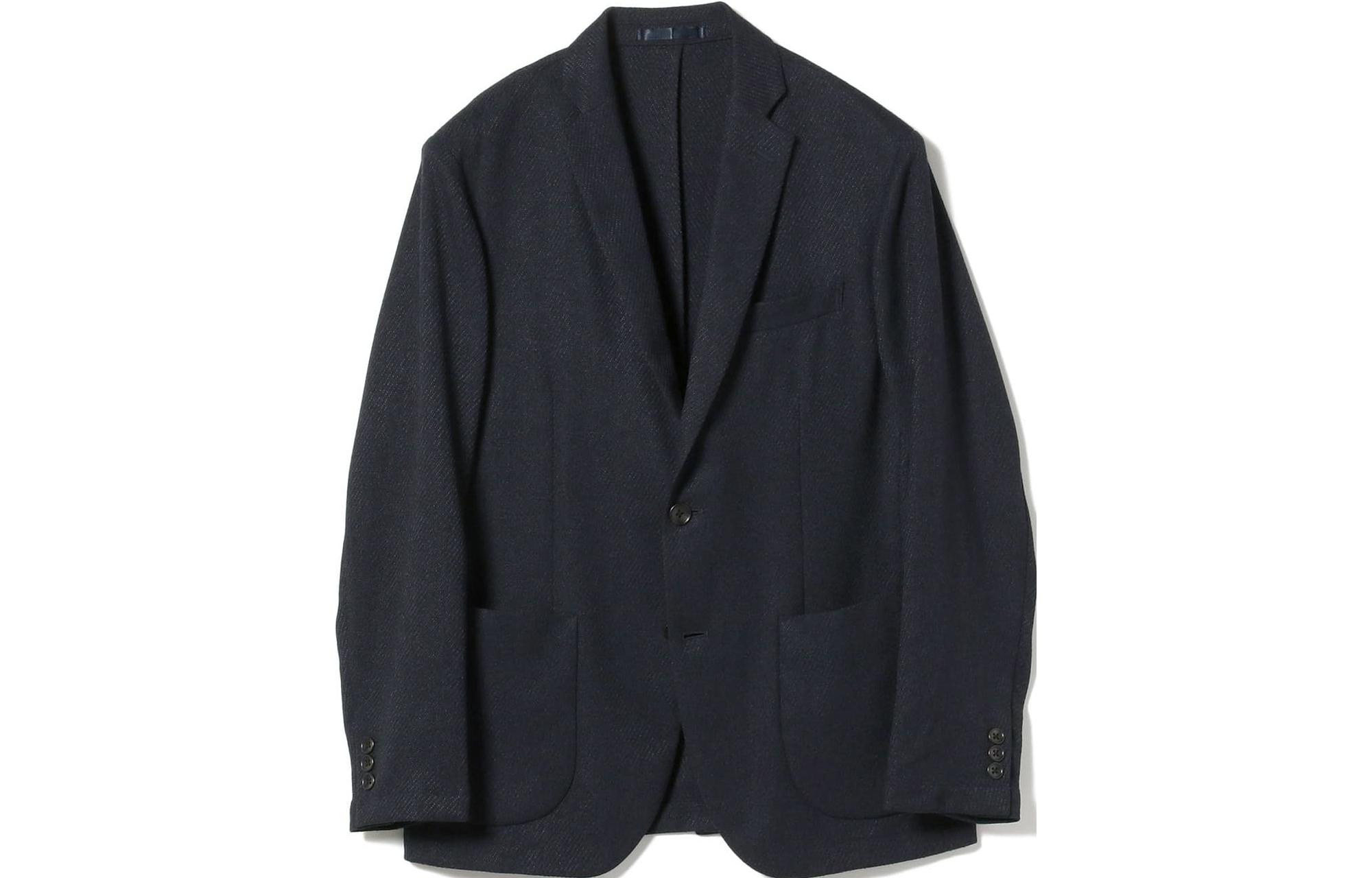 Beams SS23 Solid Pocket Button-Up Long Sleeve Jacket Navy Blue - 9116027780379