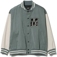 Beams SS23 Striped Baseball Collar Long Sleeve Jacket Gray Beige 4218000263922 Beams SS23 Striped Baseball Collar Long Sleeve Jacket Gray Beige 4218000263922