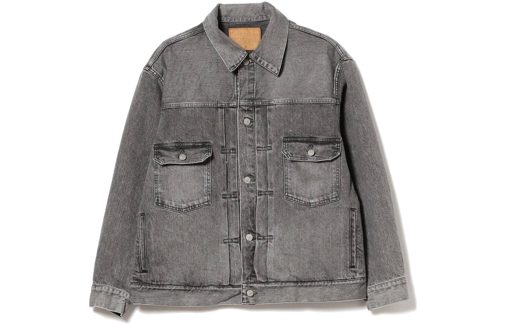 Beams SS23 Washed Denim Button-Up Jacket - Long Sleeve 11-18-6033-086