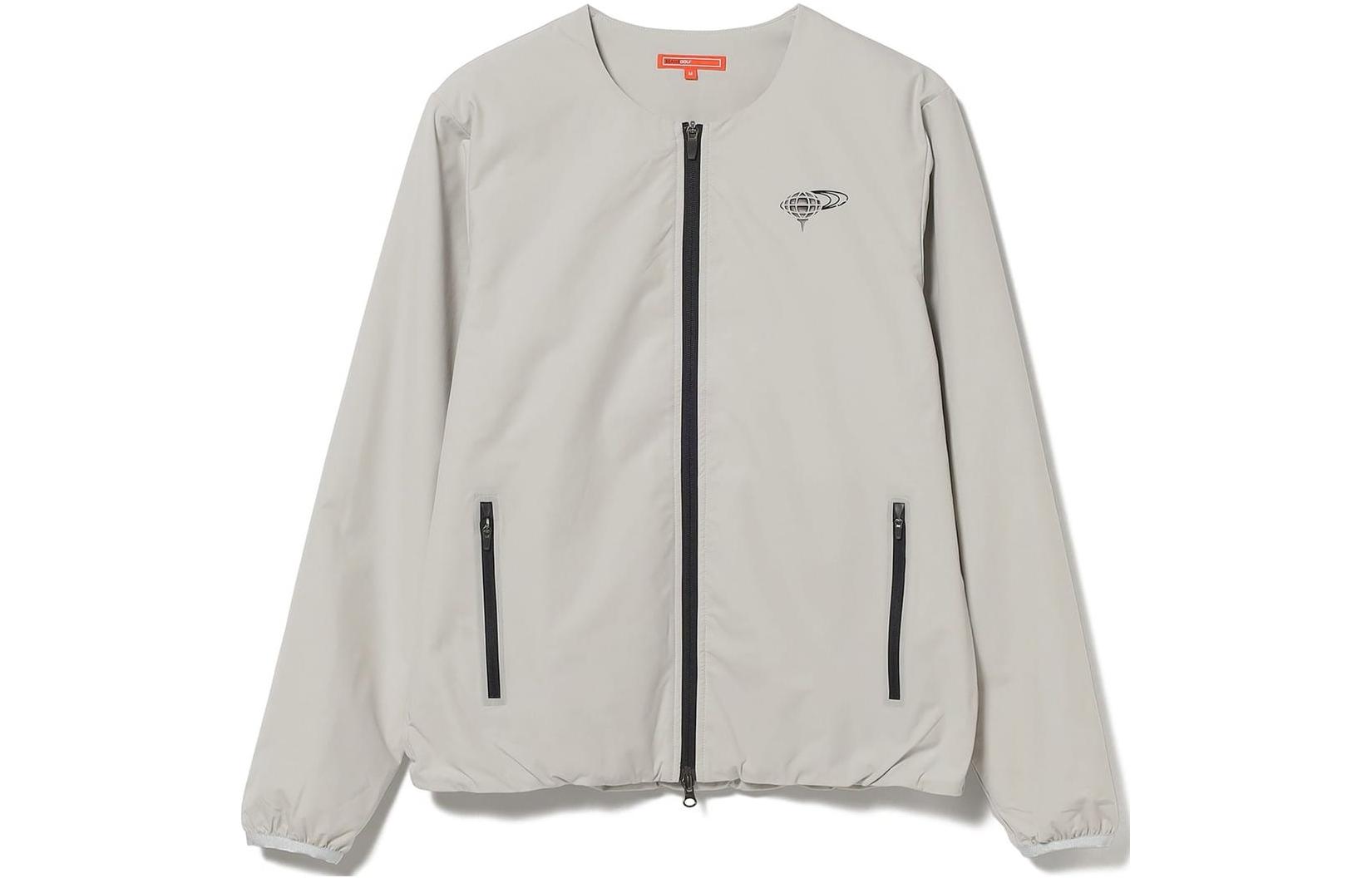 Beams SS23 Zip Letter Print Crewneck Long Sleeve Jacket 82-18-0021-639