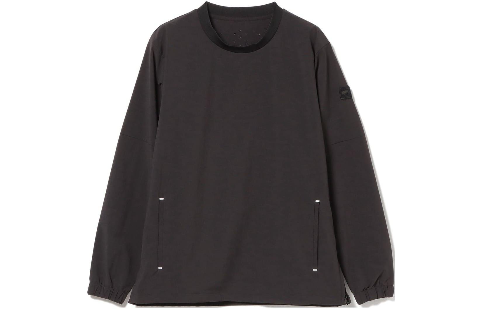 Beams SS24 Golf Crewneck Pullover Long Sleeve Jacket with Side Pockets Men 84-18-0018-336