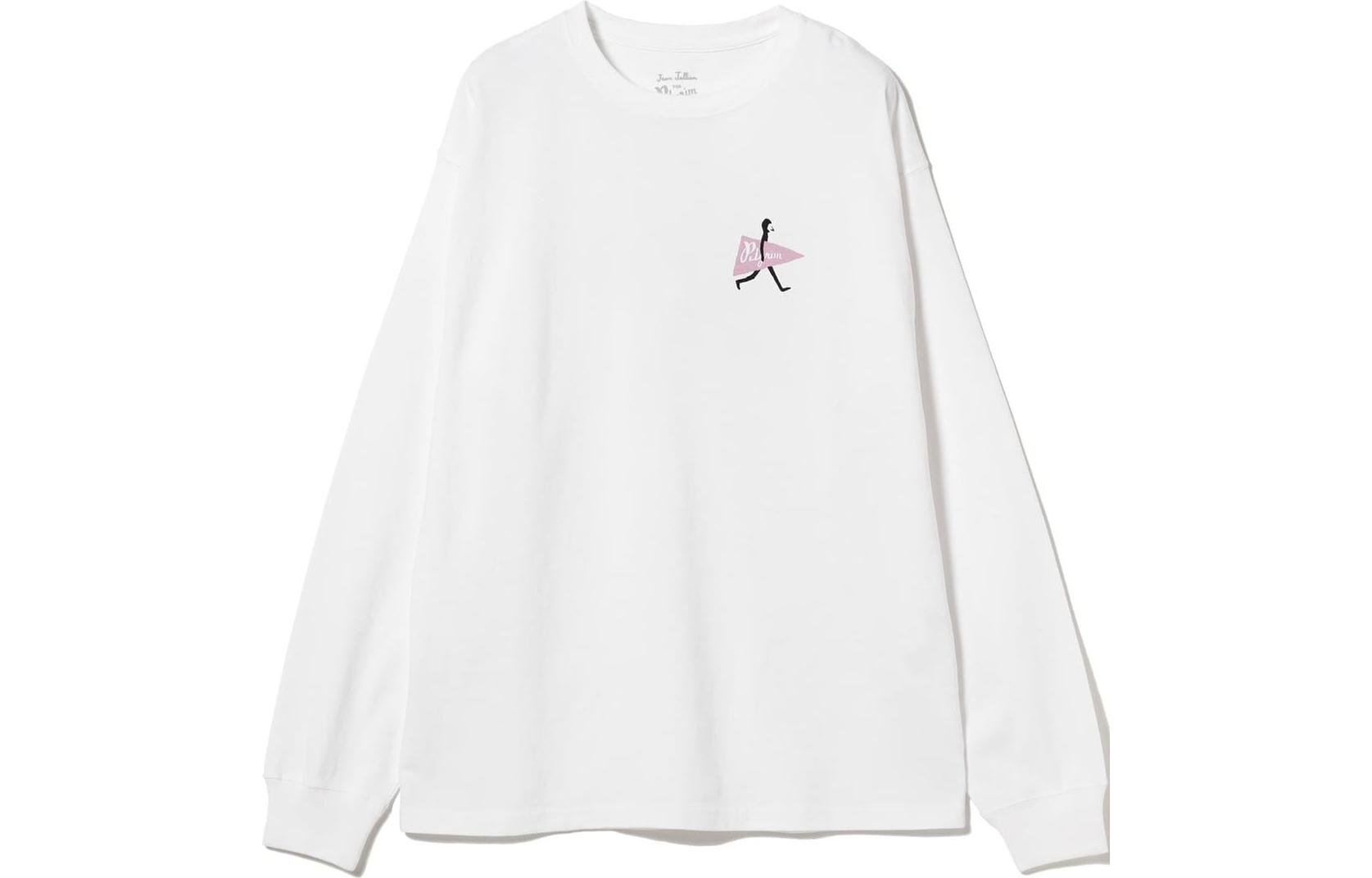 Beams SS24 Logo Print Crewneck Sweatshirt White - Fashion. 36-10-0046-458