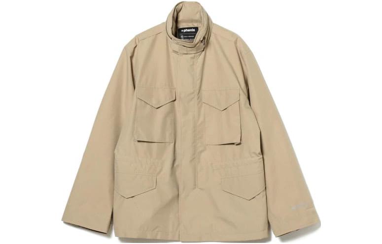 Beams Stand Collar Long Sleeve Jacket Light Brown 70-19-7003-631