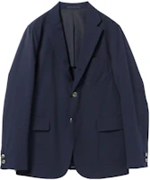 Beams Striped Collar Single-Breasted Long Sleeve Jacket Navy Blue (). 3816018080379 Beams Striped Collar Single-Breasted Long Sleeve Jacket Navy Blue (). 3816018080379