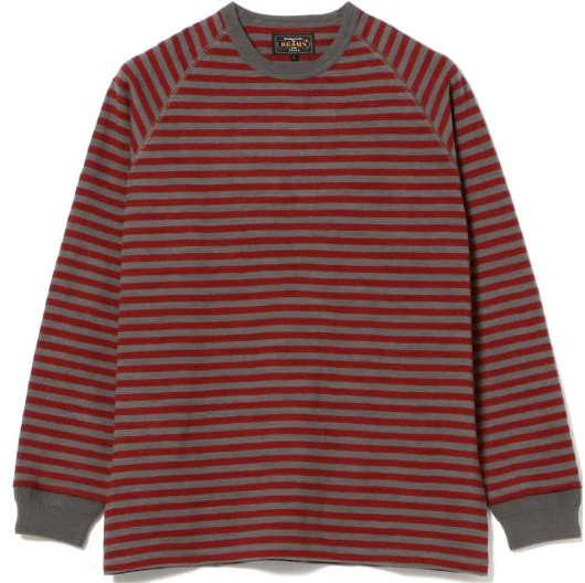 beams-striped-colorblock-crewneck-sweatshirt-dark-red-3814006715615