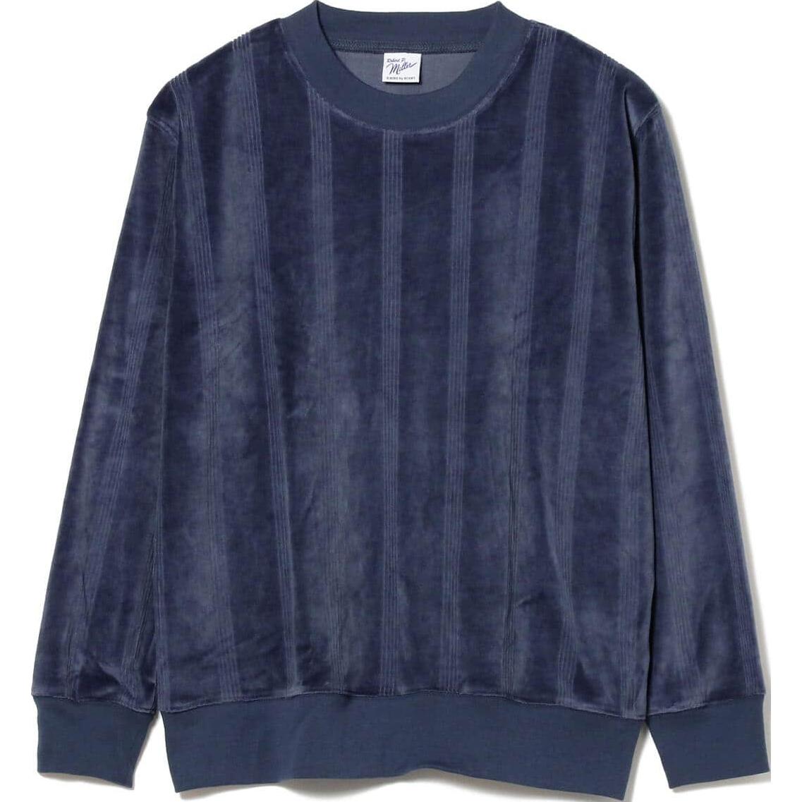 Beams Striped Crewneck Fleece Pullover Sweatshirt 92-13-0316-498