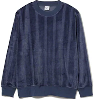 Beams Striped Crewneck Fleece Pullover Sweatshirt 92-13-0316-498 Beams Striped Crewneck Fleece Pullover Sweatshirt 92-13-0316-498