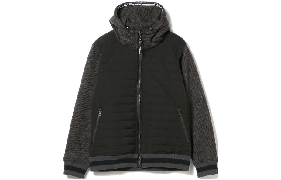 Beams Striped Hoodie Long-Sleeve Jacket Grey. 4213050141315