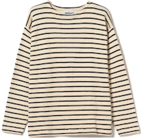 Beams Striped Print Crewneck Pullover Sweatshirt 66-15-0038-394 Beams Striped Print Crewneck Pullover Sweatshirt 66-15-0038-394