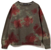 Beams Tie-Dye Embroidered Pullover Sweatshirt Charcoal 75-13-0081-136 Beams Tie-Dye Embroidered Pullover Sweatshirt Charcoal 75-13-0081-136