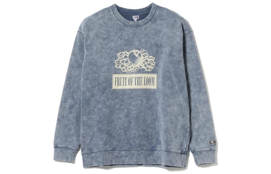 Beams Tie-Dye Letter Print Crewneck Pullover Sweatshirt - 75130286629