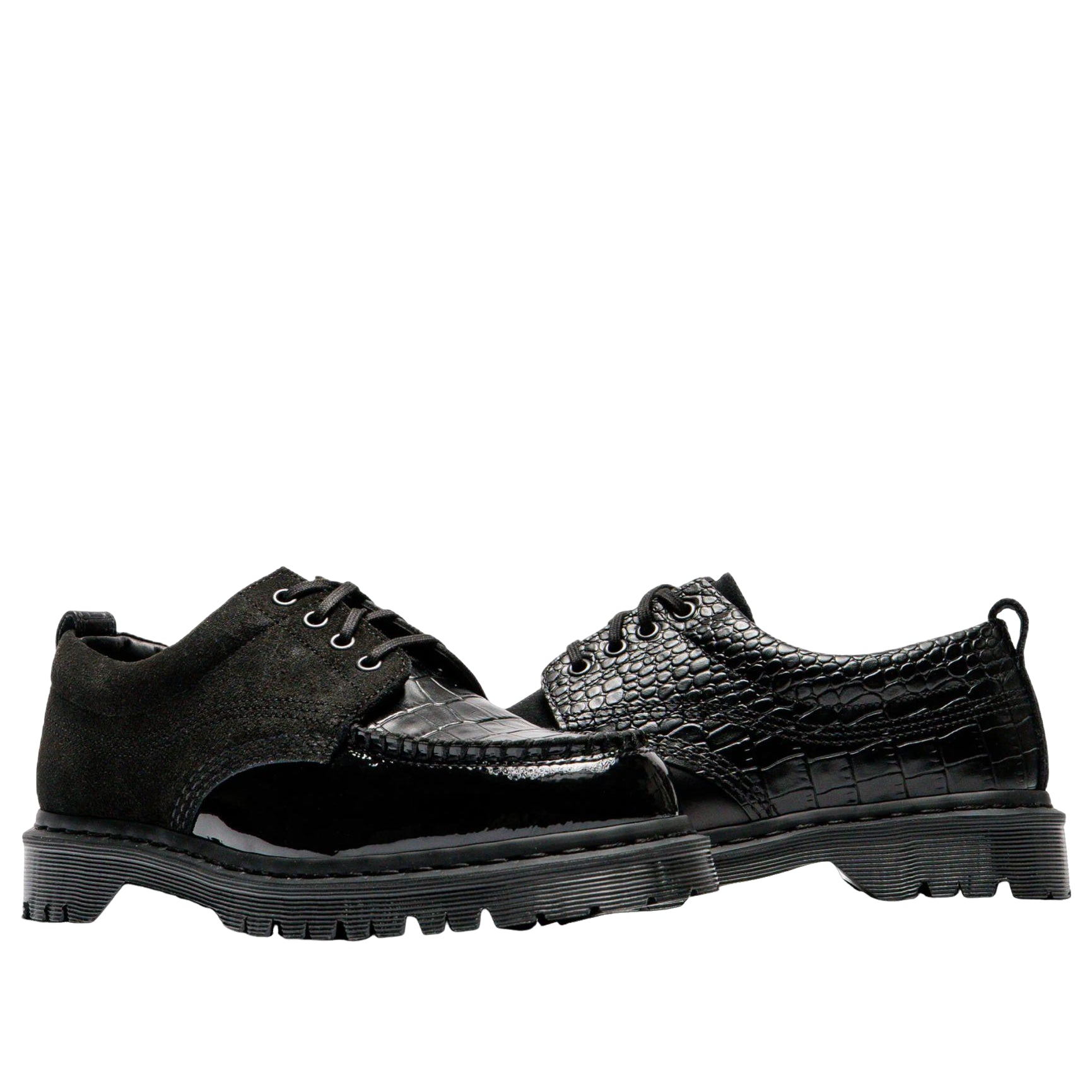 Shop BEAMS x Dr. Martens Lowell Moc Toe 'Black' 43026001