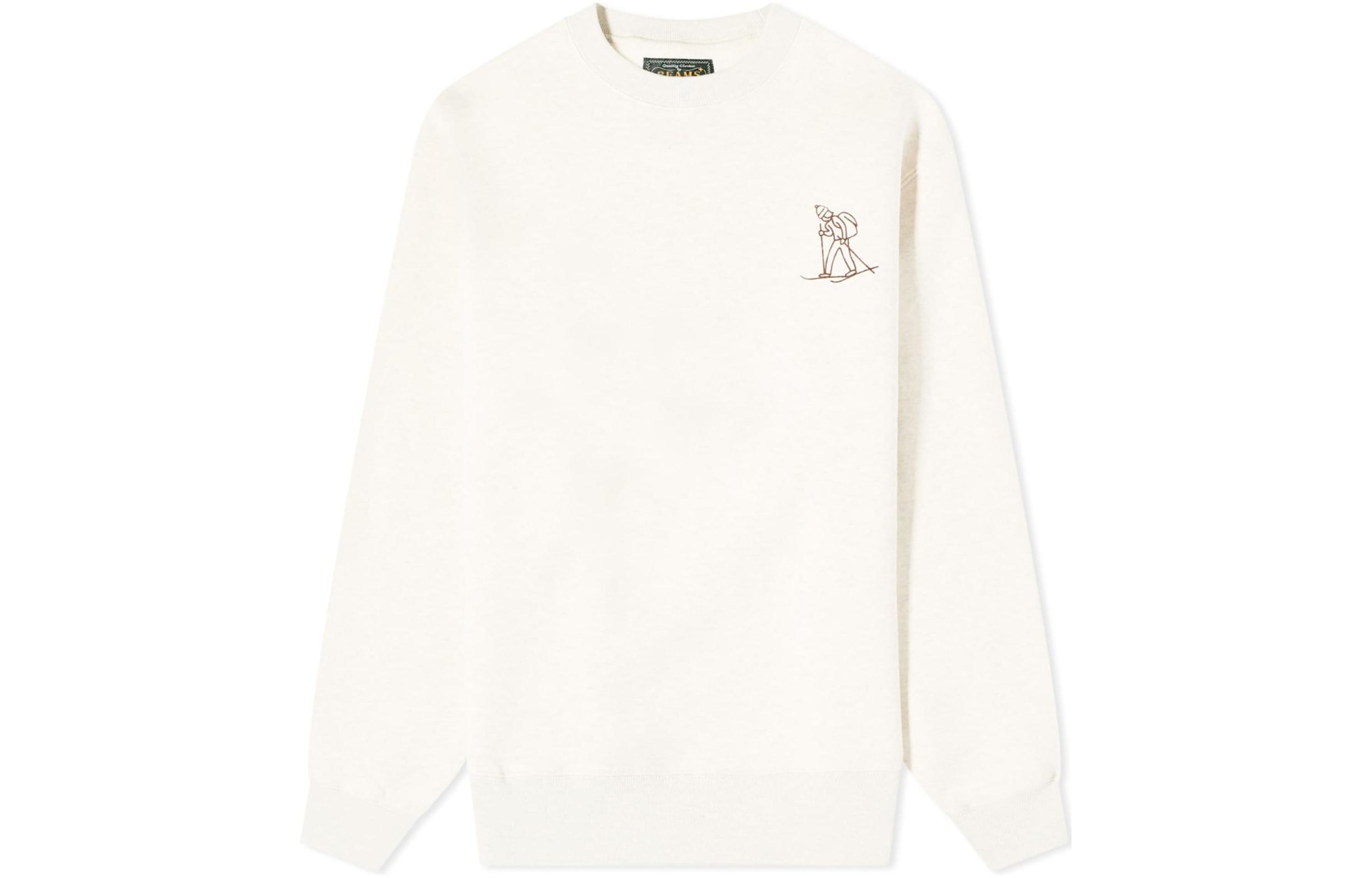 Beams x END. x Clarks Originals FW23 Printed Crewneck Sweatshirt White Unisex 3813-0190-156