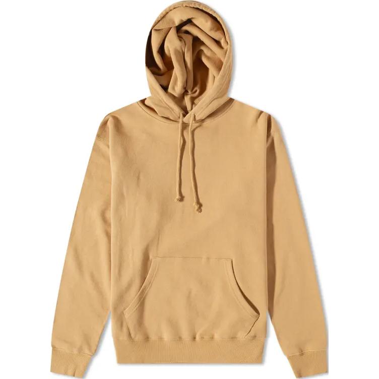 Beams Yellow Pullover Hoodie Long Sleeve Solid Color 3813003804824