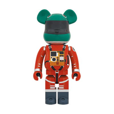 Bearbrick 2001: a space odyssey Space Suit Green Helmet & Orange Suit 1000%