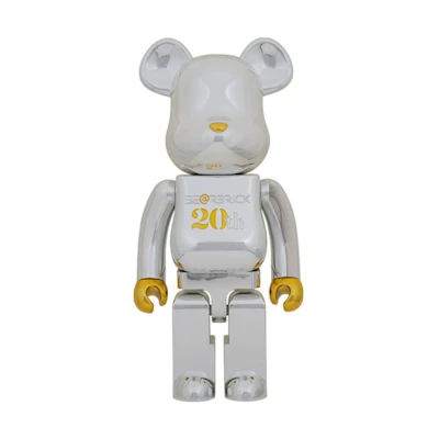 Bearbrick 20th Anniversary 1000% 'Gold & Silver Chrome Ver.'