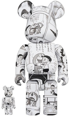 Bearbrick Doraemon (Comic Ver.) 100% & 400% Set Black & White Buy Bearbrick Doraemon (Comic Ver.) 100% & 400% Set Black & White