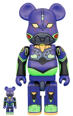 Bearbrick Evangelion Unit 1 (New Paint Version) 100% & 400% Set Buy Bearbrick Evangelion Unit 1 (New Paint Version) 100% & 400% Set