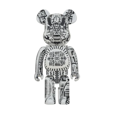 Bearbrick HR GIGER 1000% White Chrome