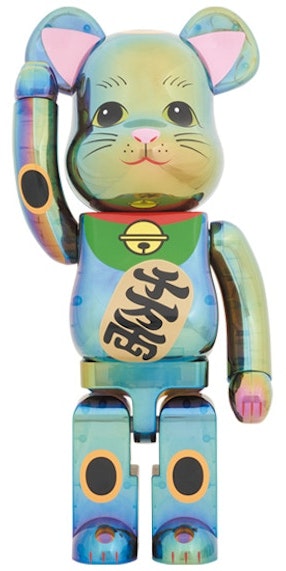 bearbrick-maneki-neko-1000-black-transparent-plating