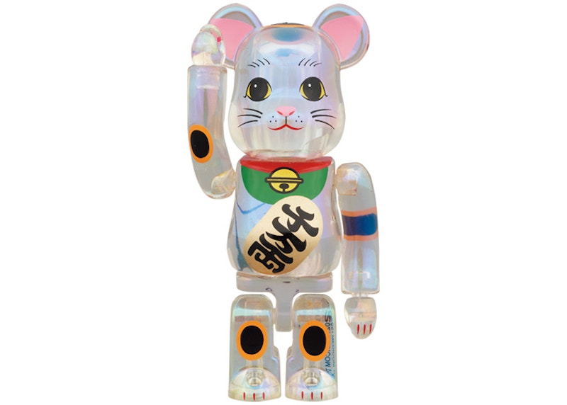 Order Bearbrick Maneki Neko 100% y 400% Set Transparente Chapado.