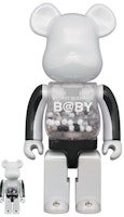 Bearbrick My First Baby 100% & 400% Set Black & White Chrome Ver. Bearbrick My First Baby 100% & 400% Set Black & White Chrome Ver.