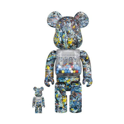 Bearbrick My First Baby Jackson Pollock Studio Ver. 100% & 400% Set Multi