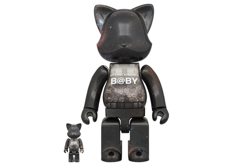 Bearbrick My First Nyabrick Baby 100% & 400% Set 'Black'